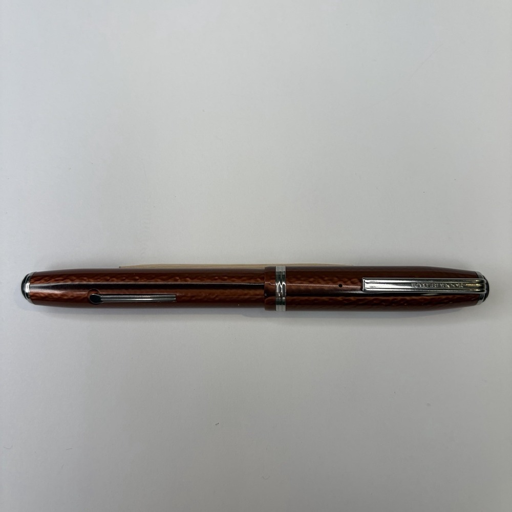 50s Esterbrook Copper Pearl & Chrome Fountain Pen W Lever 2556 Fine Firm Nib EUC